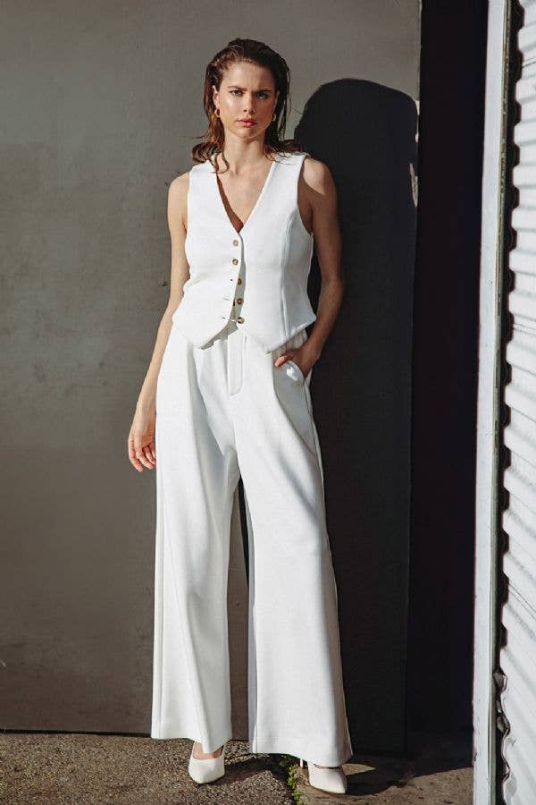Wide Leg Knit Trouser