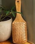 Bamboo Paddle Hairbrush - Square | Faire Market Bestseller