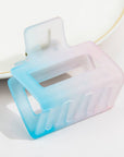 French Matte Gradient Square Medium Hair Claw Clips