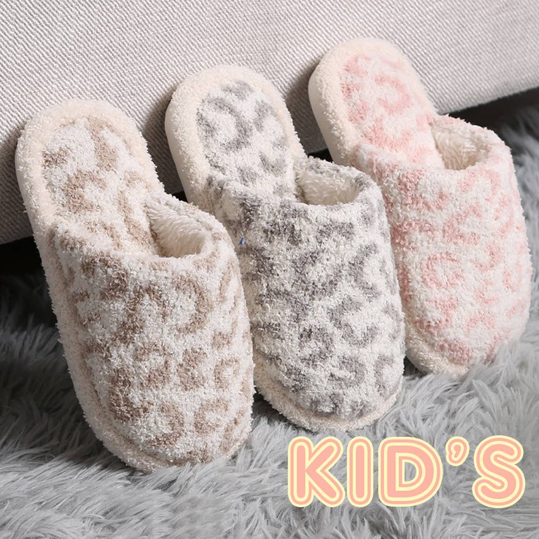 Kid's Leopard Luxury Soft Slipper