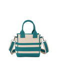 Color block striped tote crossbody