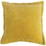 Creative Co-Op Cotton Velvet Palm Print Gusset Pillow