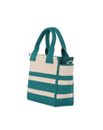Color block striped tote crossbody