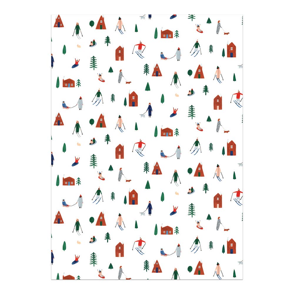 Snow Day holiday wrapping paper