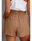 Drawstring waist casual women shorts