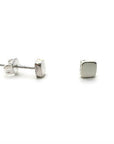 Tiny Square Sterling Studs