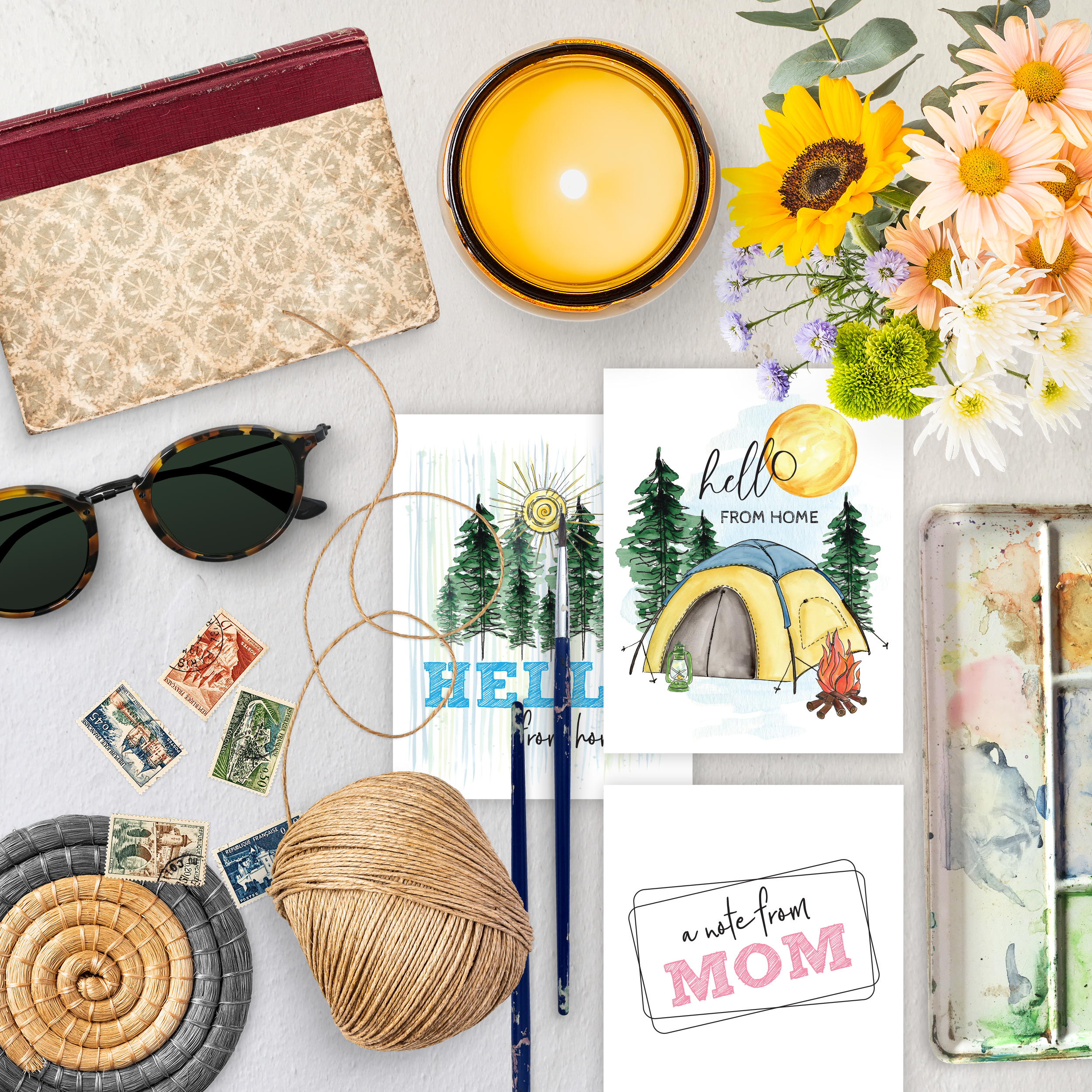 Summer Camp Life, Sleep Away Camp for Kids, Cards for Kids