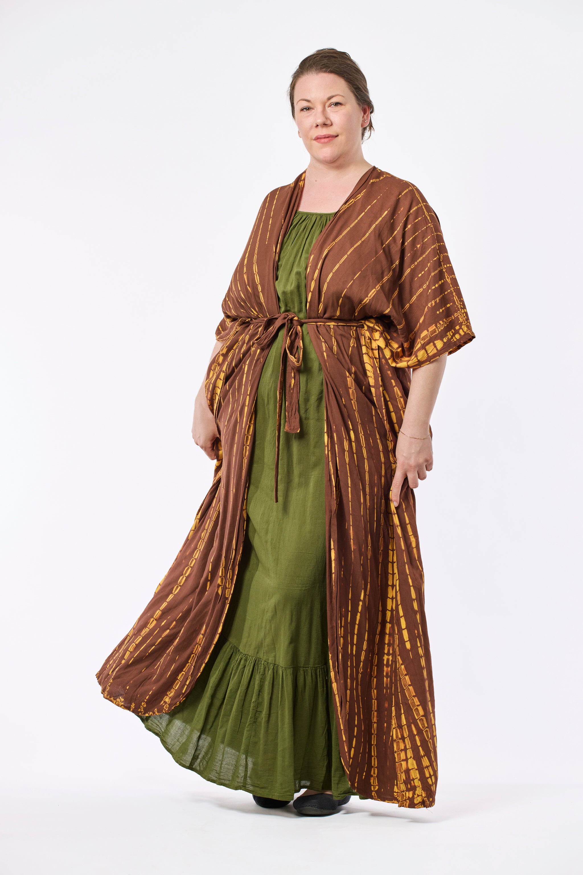 Calliope Kimono / Wrap Dress Black