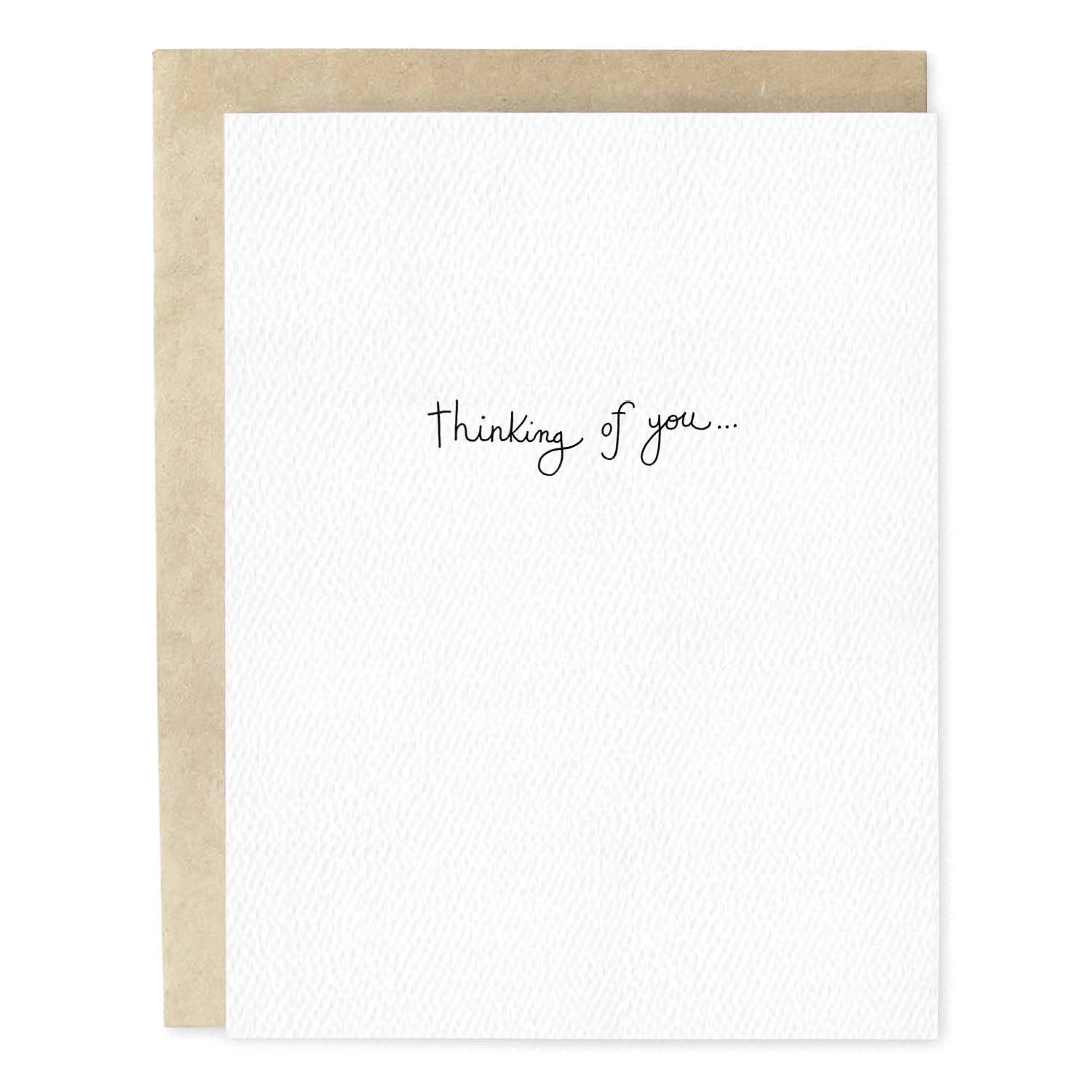Thinking Of You Handwritten Sympathy Greeting Card