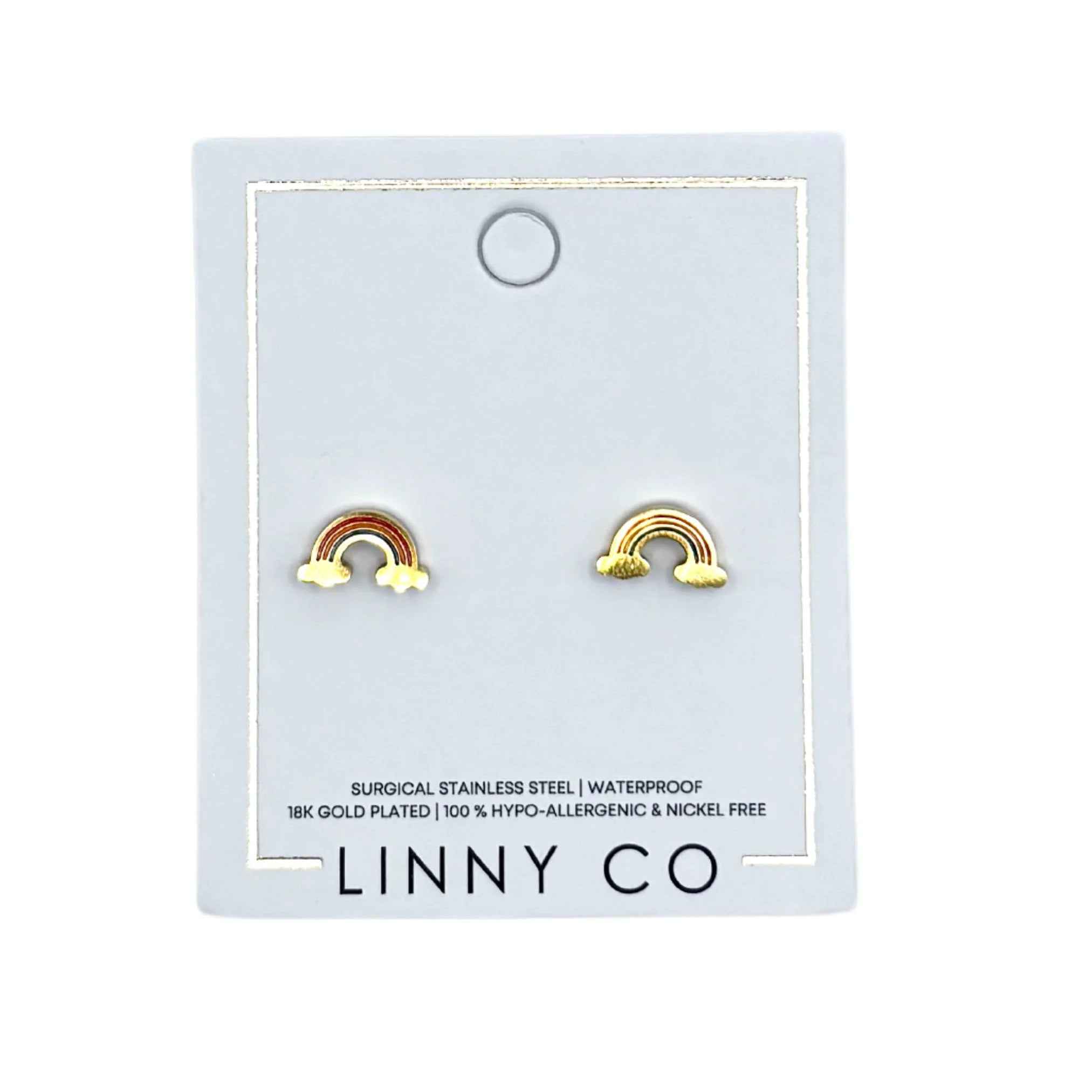 Rainbow Screw Back Studs- hypoallergenic