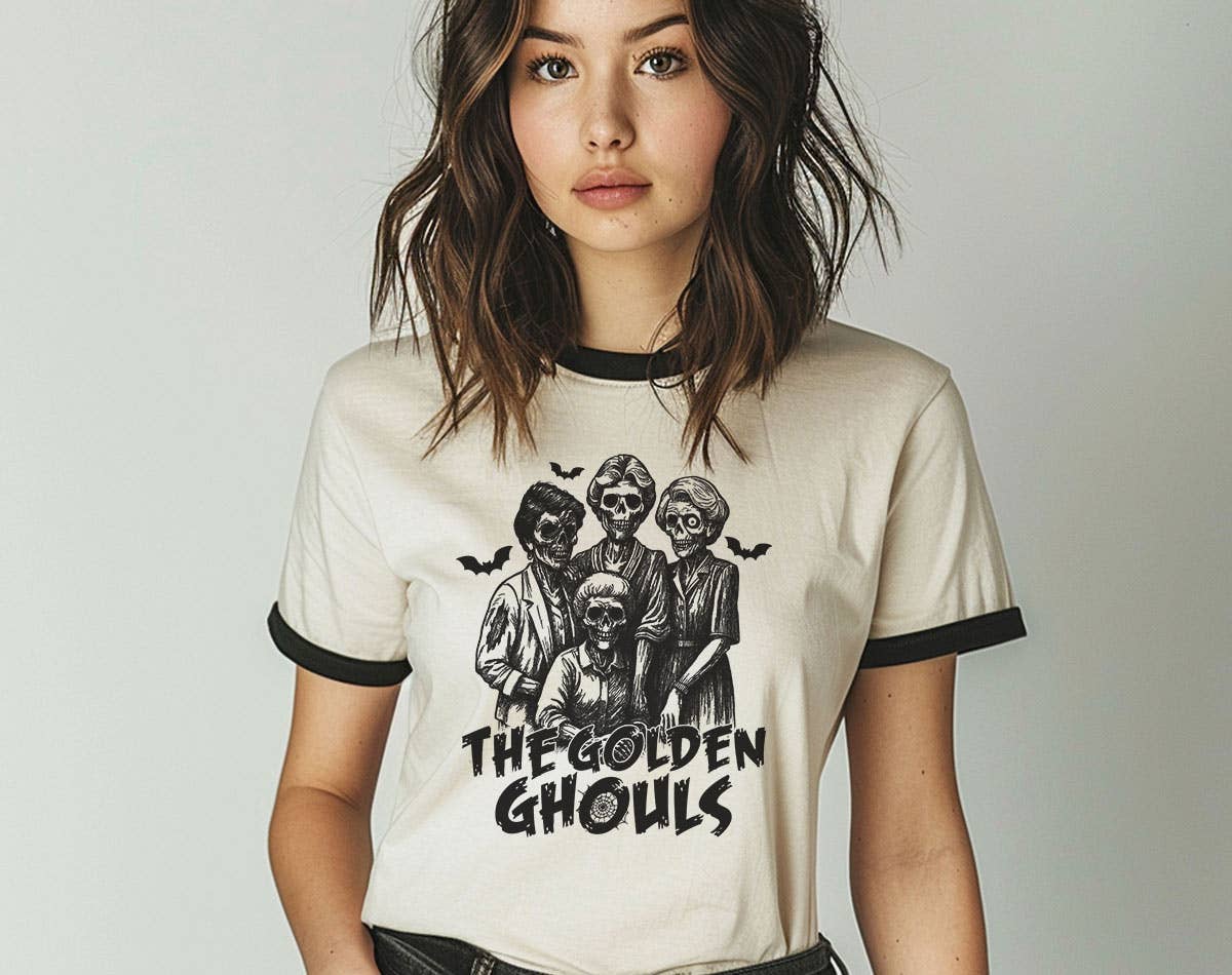 The Golden Girl Ghouls - Funny Halloween Ringer Shirt