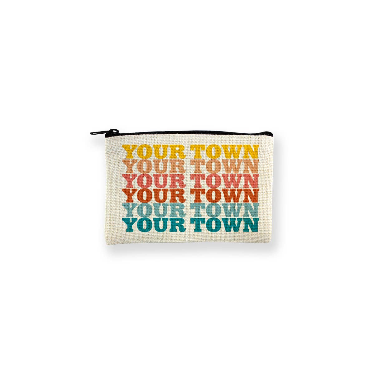 Personalized City Small Zip Pouch - Supergraphics Name Drop