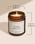 Warm and Cozy 9 oz Soy Candle - Christmas Home Decor & Gifts