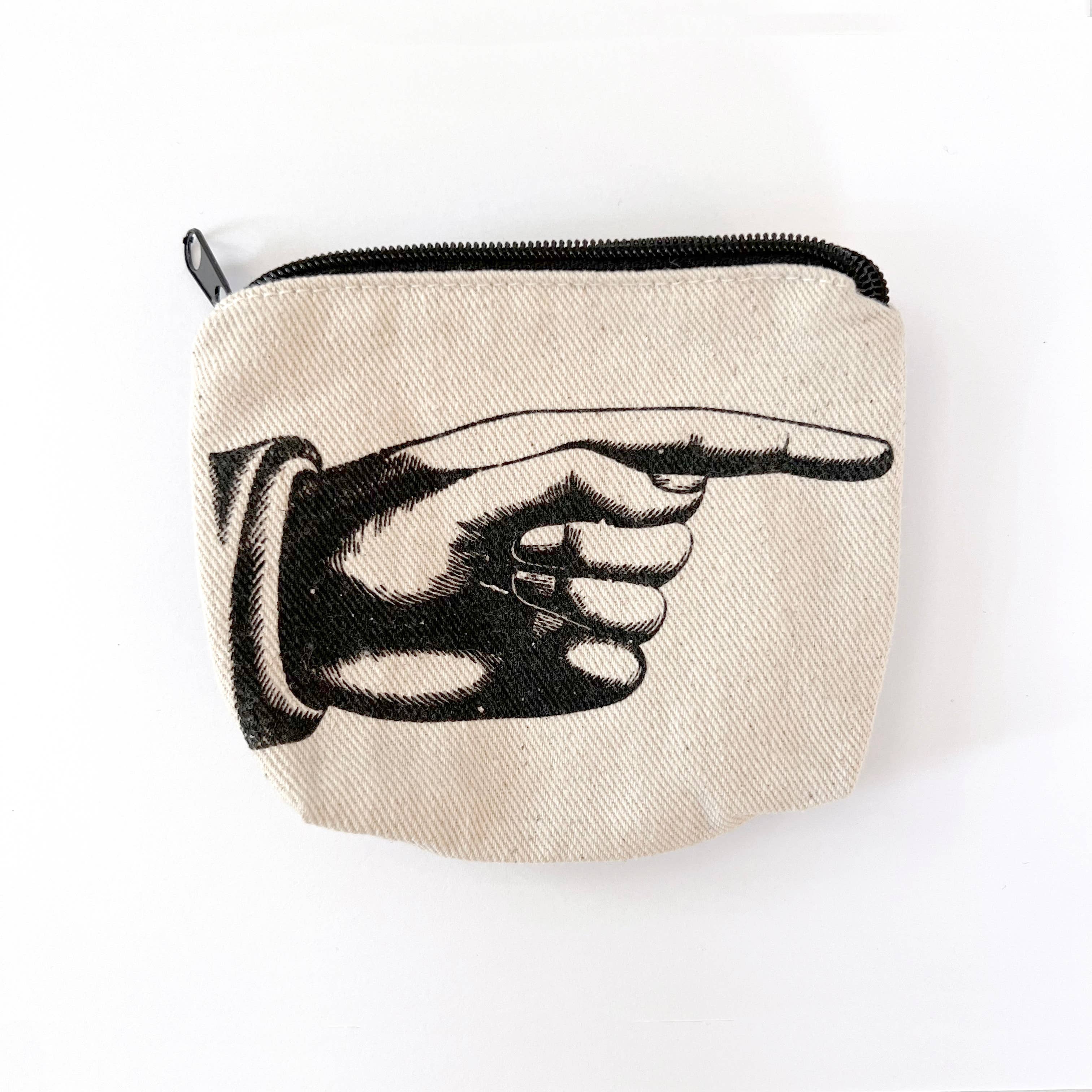 100% Cotton Canvas Zip Pouch