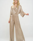 Made in USA Kimono Sleeve Wide Leg Jumpsuit