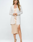 Made in USA Brushed Knit Draped Cardigan with Cashmere Feel