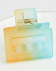 French Matte Gradient Square Medium Hair Claw Clips