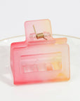 French Matte Gradient Square Medium Hair Claw Clips