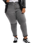 Plus Size 27" Relaxed Jean w/ Release Hem