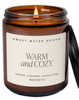 Warm and Cozy 9 oz Soy Candle - Christmas Home Decor & Gifts