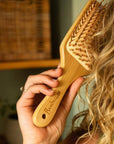 Bamboo Paddle Hairbrush - Square | Faire Market Bestseller