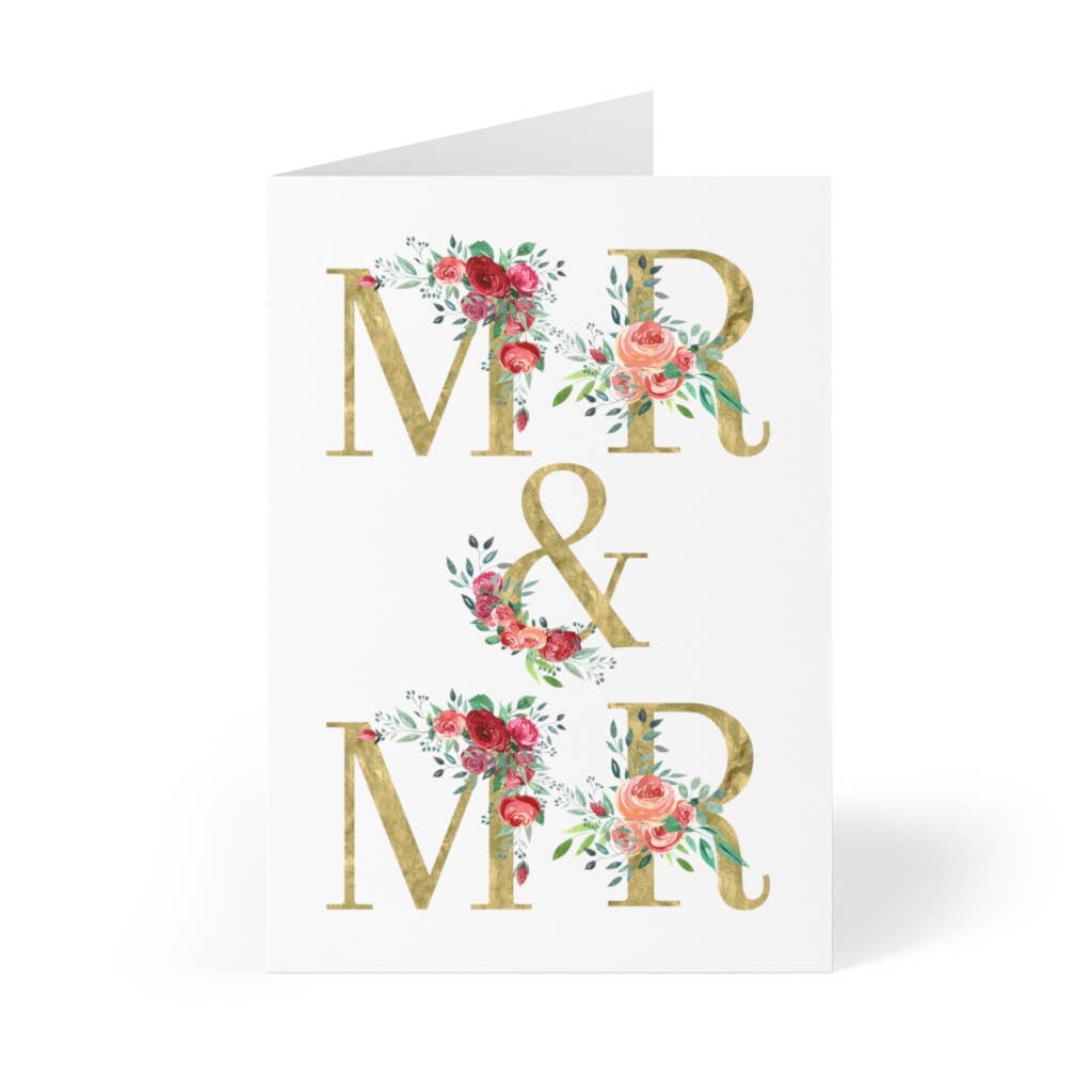 Mr and Mr Two Grooms LGBTQ Wedding Card - Just Married Cards
