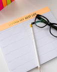 Living My Best Life Weekly Planner Notepad