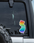 New Jersey Rainbow State Sticker Vinyl Decal