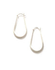 Ellipse Hoop Earrings - Silver