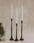 Cast Iron Taper Candle Holders, Set of 3 - Home Decor
