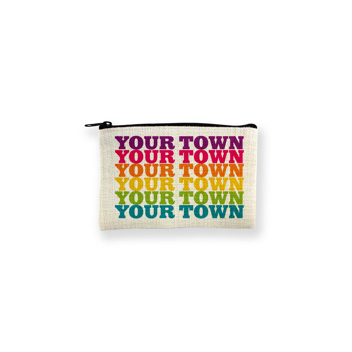Personalized City Small Zip Pouch - Supergraphics Name Drop