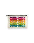 Personalized City Small Zip Pouch - Supergraphics Name Drop
