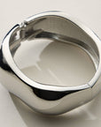 Wide Wavy Silver Cuff Bracelet