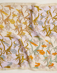 Floral Print Elegant Silk-Feel Lightweight Square Scarf