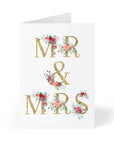 Mr and Mrs Wedding Card - Newlyweds Card - Just Married Card