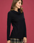 Turtleneck Tunic Top BLACK Renee