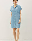 Denim Button Down Tencel Dress