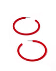 Holly Mega Hoop Earrings - True Red