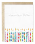 Candle Birthday Wishes Hand-Illustrated Greeting Card