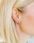 Screwback Stud Earrings - Tally - Silver
