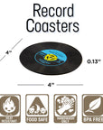 Record Coasters - set of 4