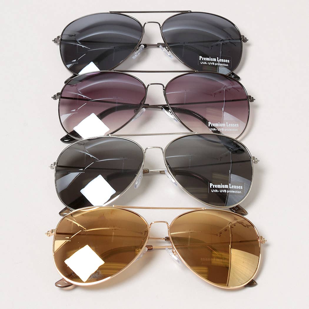 Tinted Aviator Sunglasses