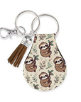 Neoprene AirTag Compatible Case Keychain – Sloth