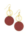Maroon and Gold Pride Bone Earrings