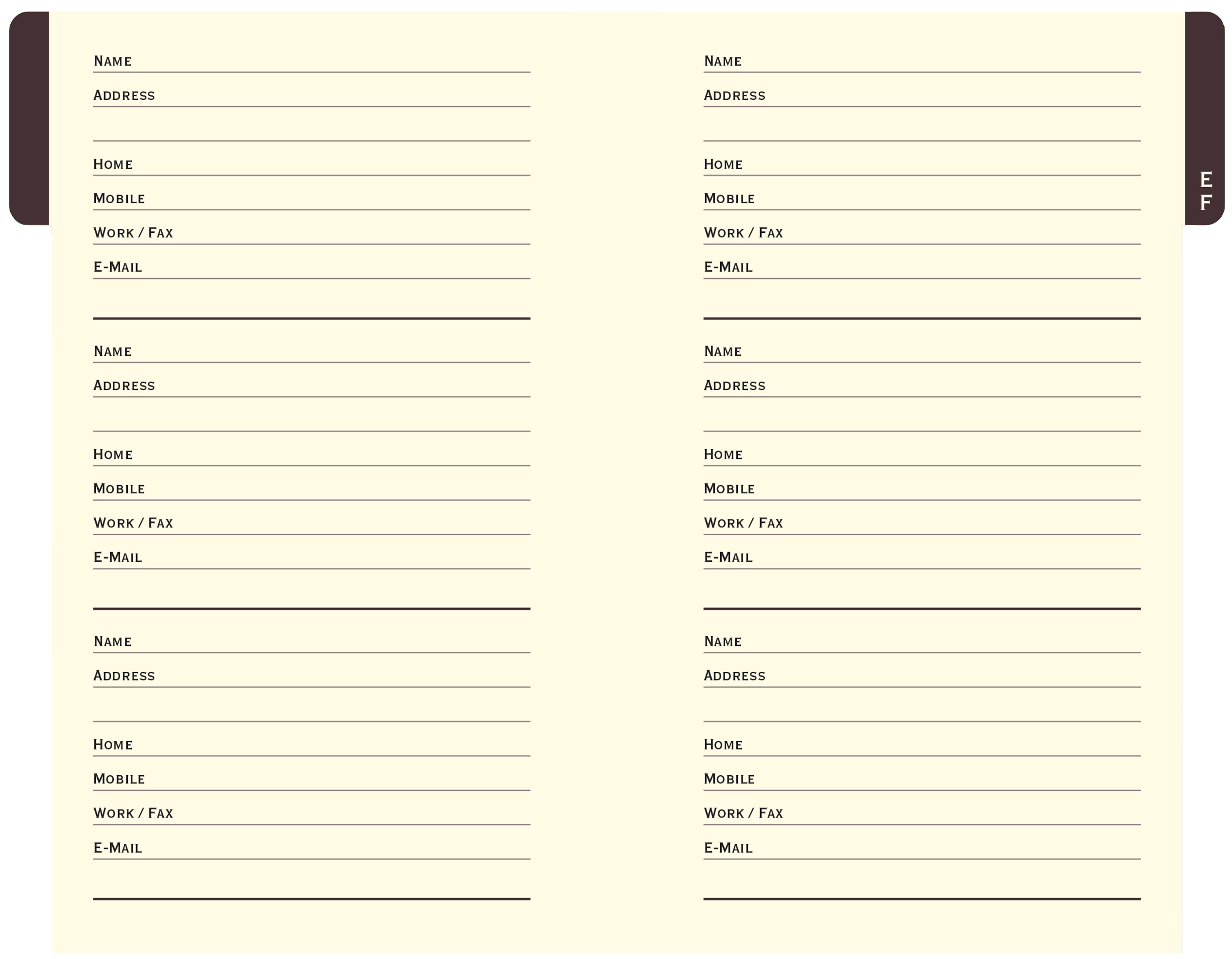 Butterflies Address Book