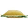 Creative Co-Op Cotton Velvet Palm Print Gusset Pillow