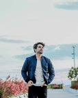 Lewis Sherpa Lined Bomber Jacket - Navy