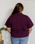 Eve Top - Diamond Vine Dark Purple