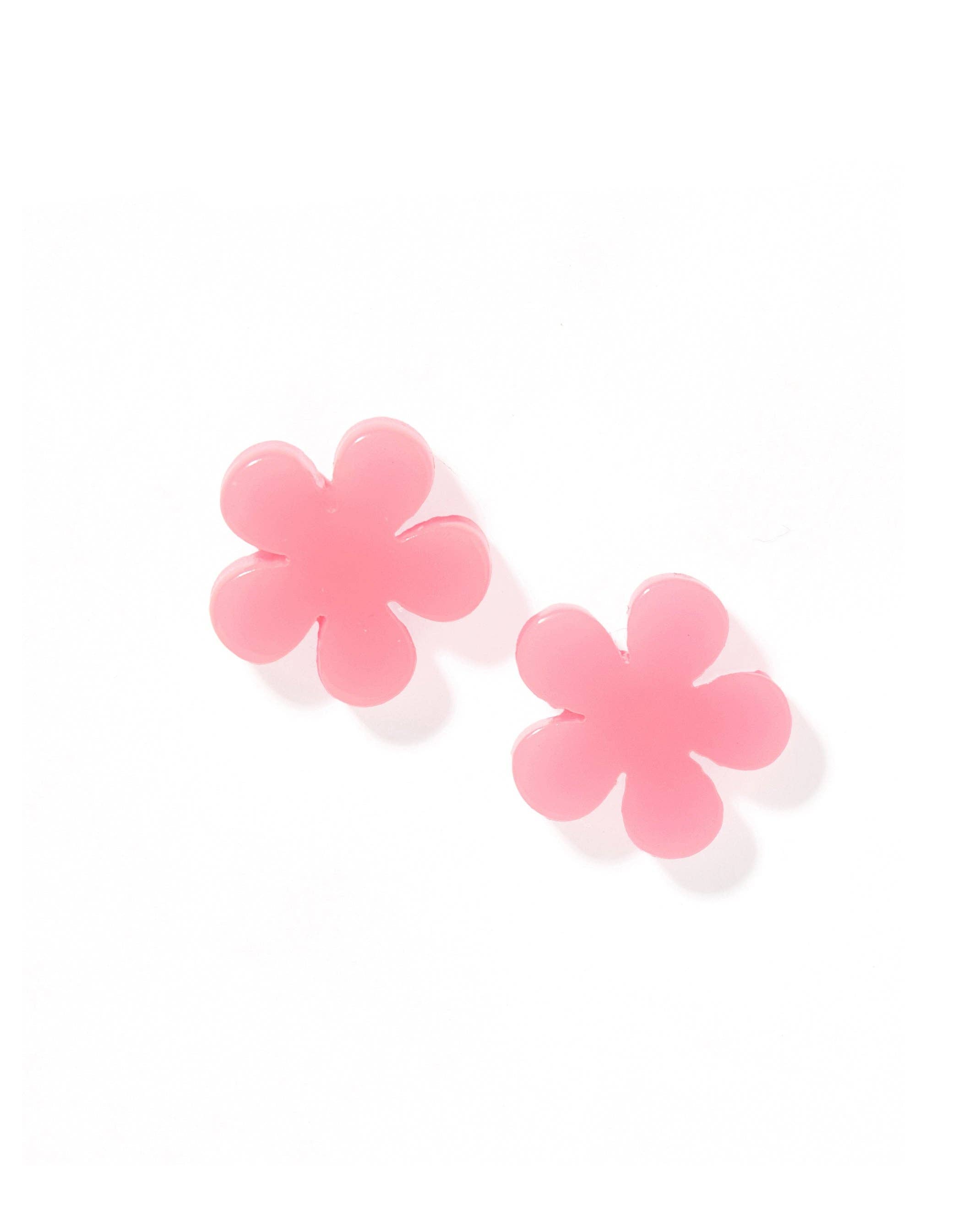 Jenna Flower Stud - Coral - Earrings