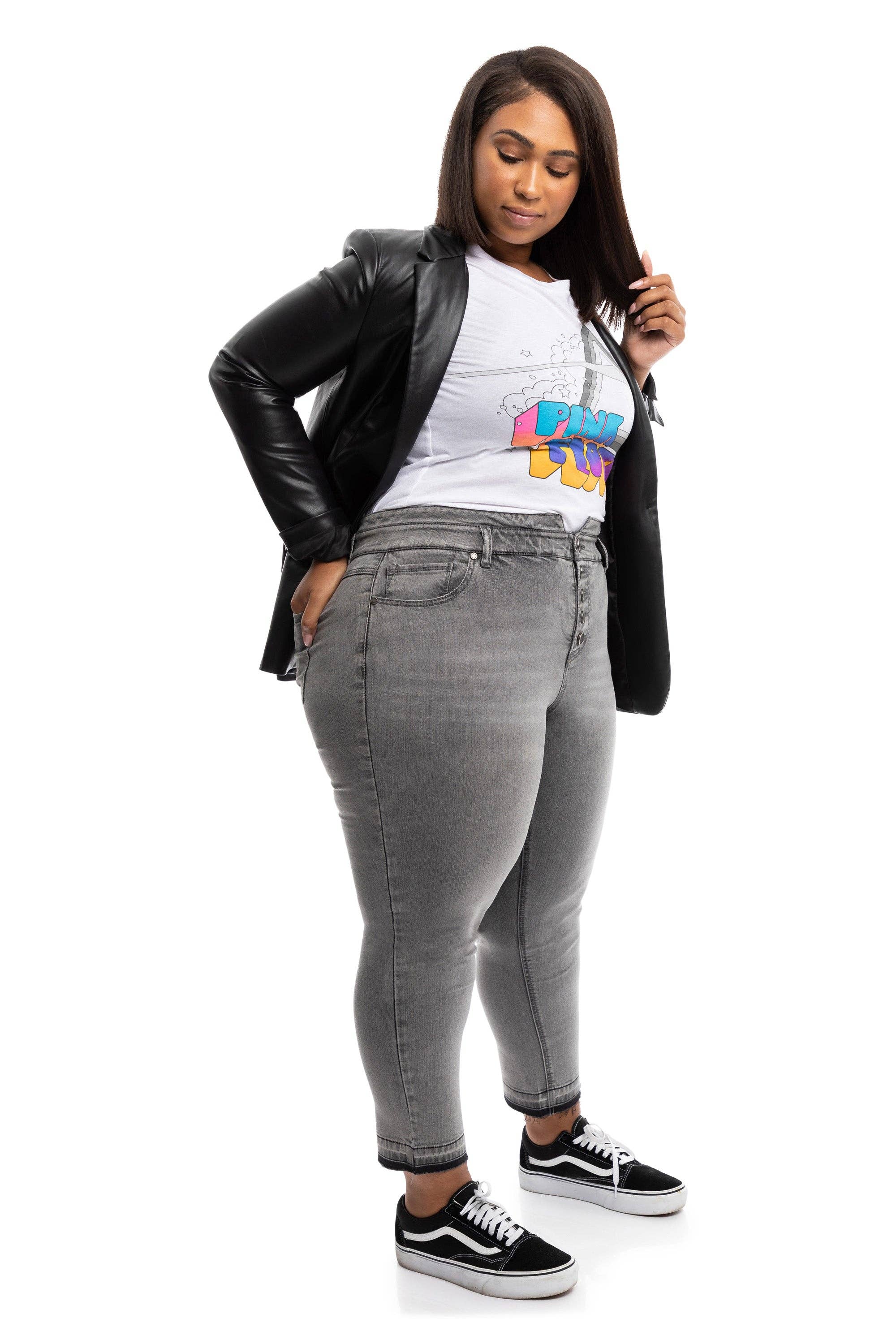 Plus Size 27" Relaxed Jean w/ Release Hem